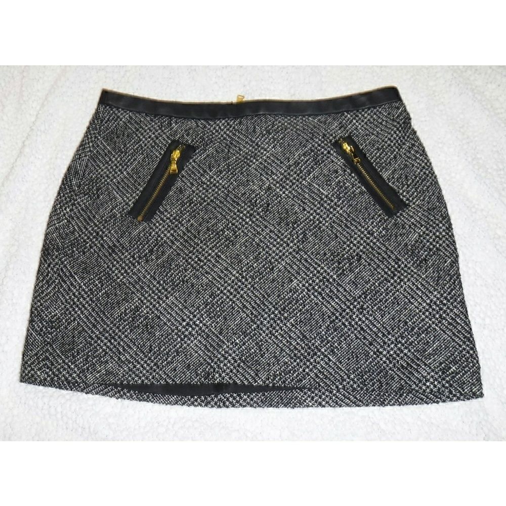 Express crosshatch gray mini skirt